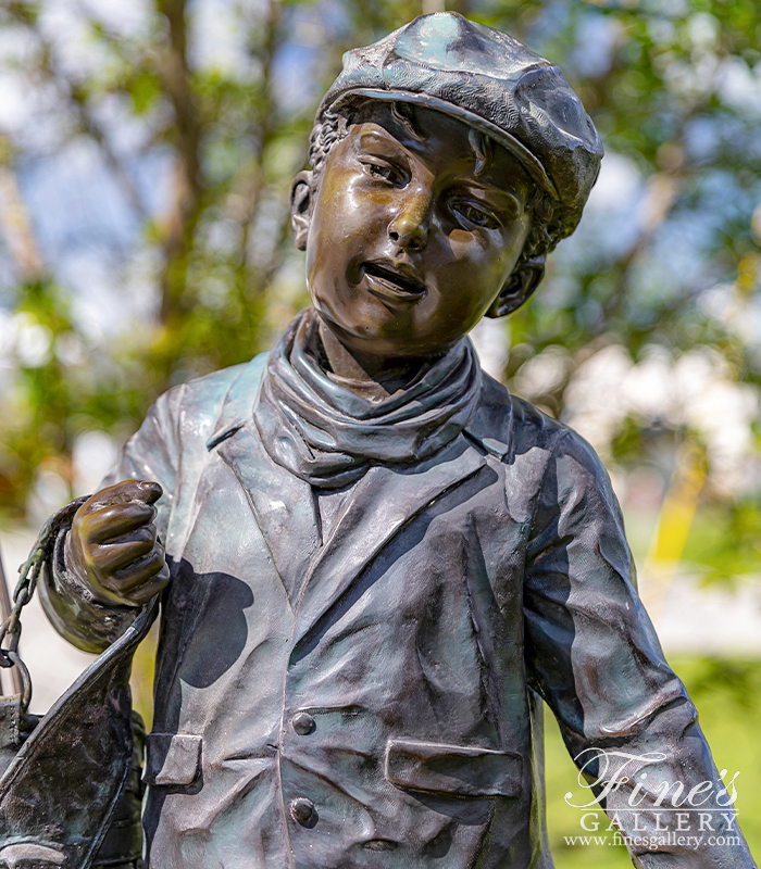 Bronze Statues  - Young Child Golfer Bronze Statue - BS-129